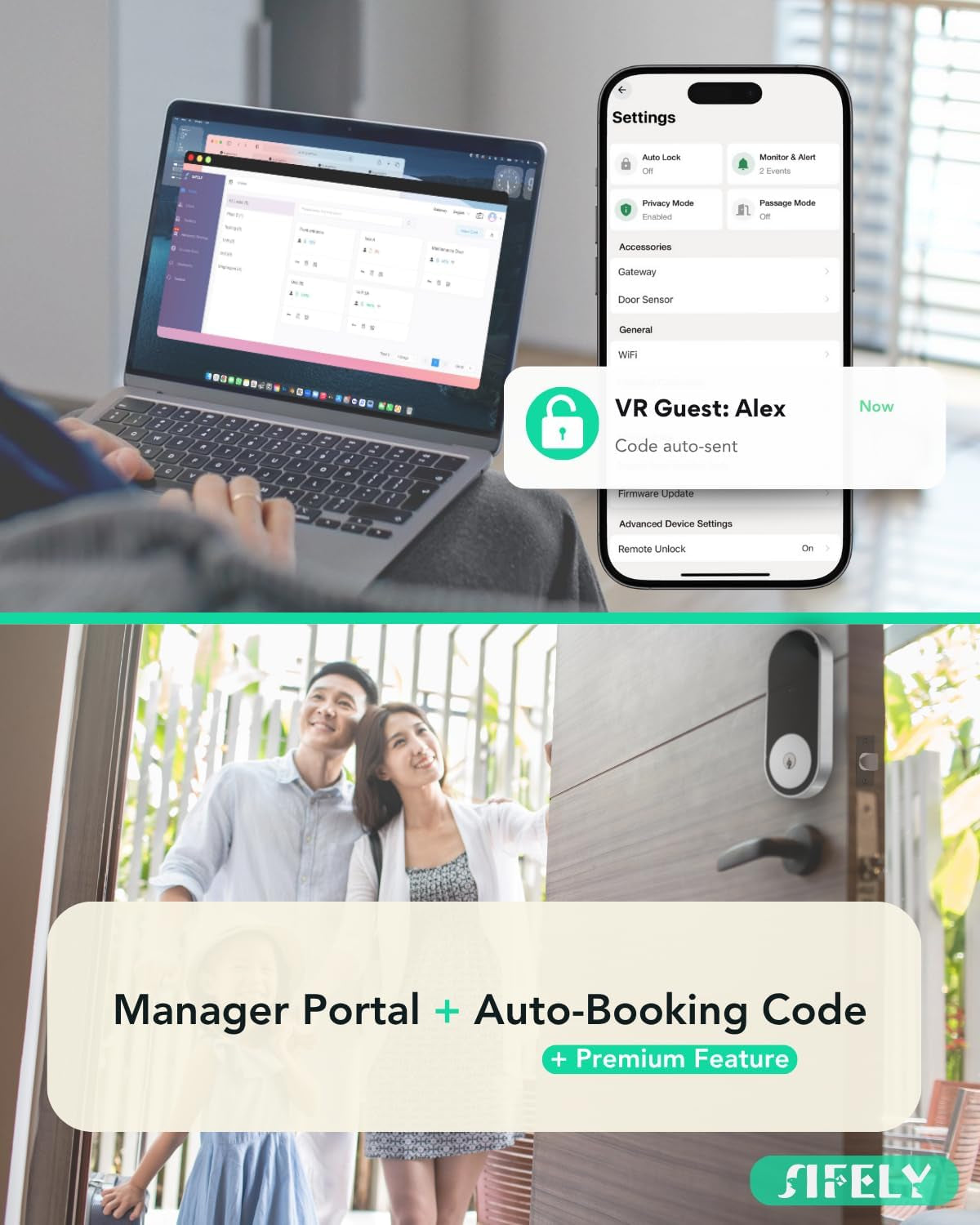 Keyless Entry Smart Deadbolt with Keypad – App Control & Auto-Lock for Home, Airbnb & Rental, 150+ Codes, Easy DIY Install (No Fingerprint), Alexa & Google Compatible