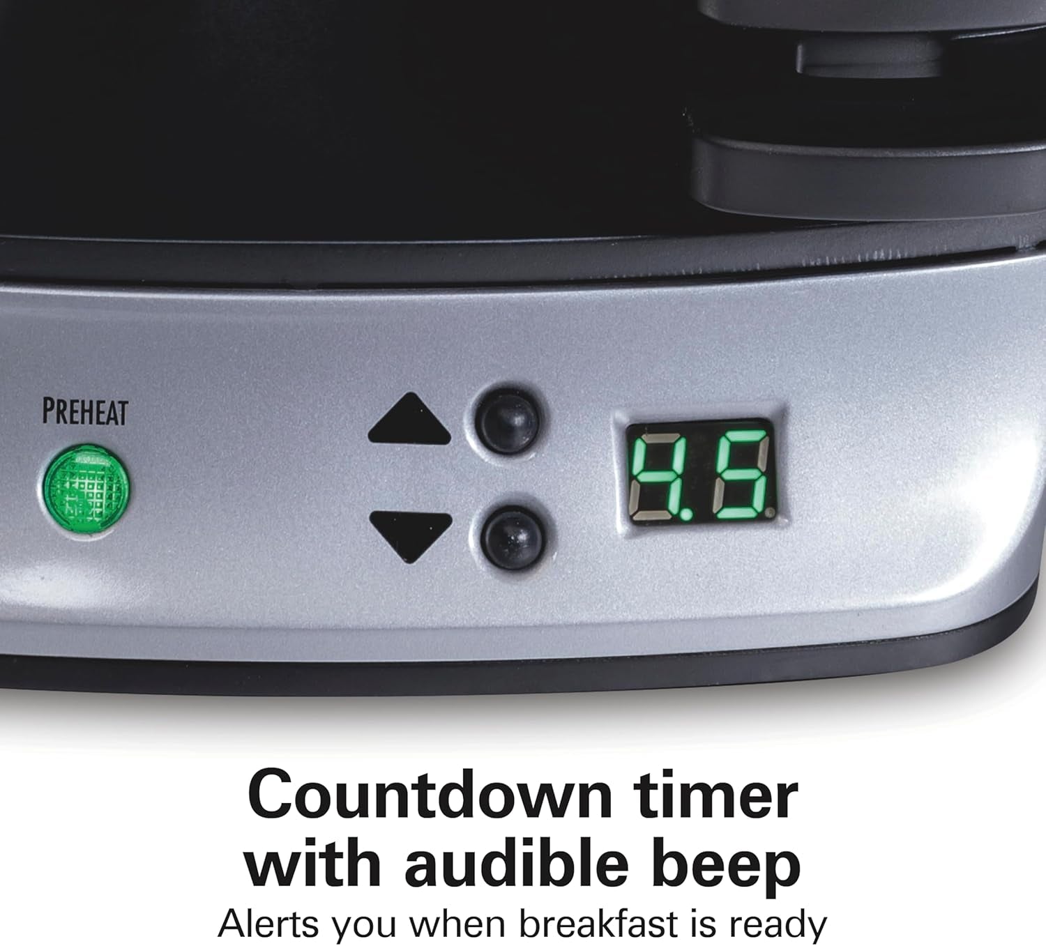 Dual Breakfast Sandwich Maker with Timer, Ready in 5 Minutes, Removable Dishwasher Safe Pfas-Free Non-Stick Egg Cooker Ring, Silver (25490MNA)