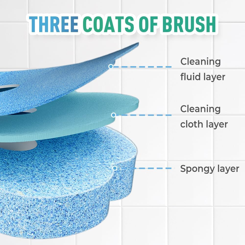 Disposable Toilet Brush, 2026 New Toilet Brush Holder, Compact Wall Mounted Toilet Brush for Modern Bathrooms, Hygienic Toilet Cleaner for Families (Gray+18Pcs Brush Heads)