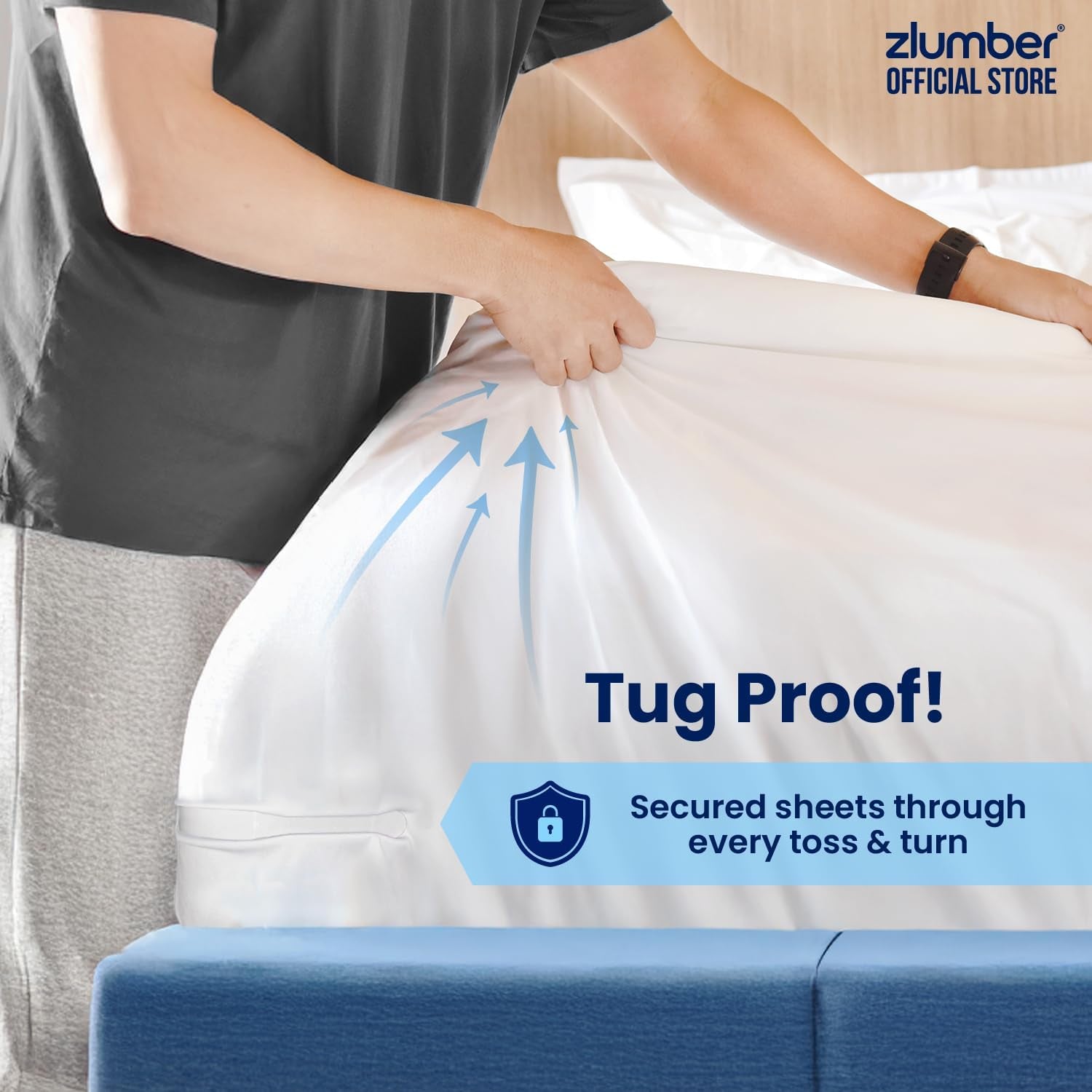 The Original USA Patented lock – Secure Sheet Holder with Heavy-Duty Mattress Straps – No More Loose Bedding, Universal Fit, Easy One-Time Installation
