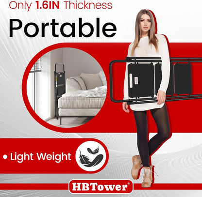 Step Ladder, Folding Step Stool with Wide Anti-Slip Pedal, Sturdy Steel Ladder, Convenient Handrail, Lightweight, Portable Steel Step Stool