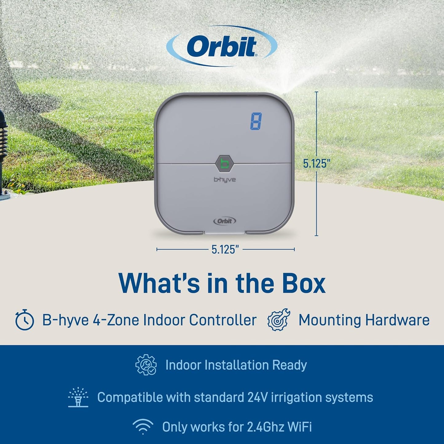 57925 B-Hyve 8-Zone Smart Indoor Sprinkler Controller