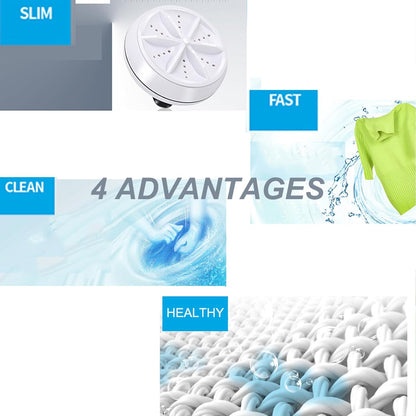 Mini Portable USB Washing Machine,Kitchen Sink Dishwasher,Ultrasonic Turbo Washer for Dishes,Socks,Underwear