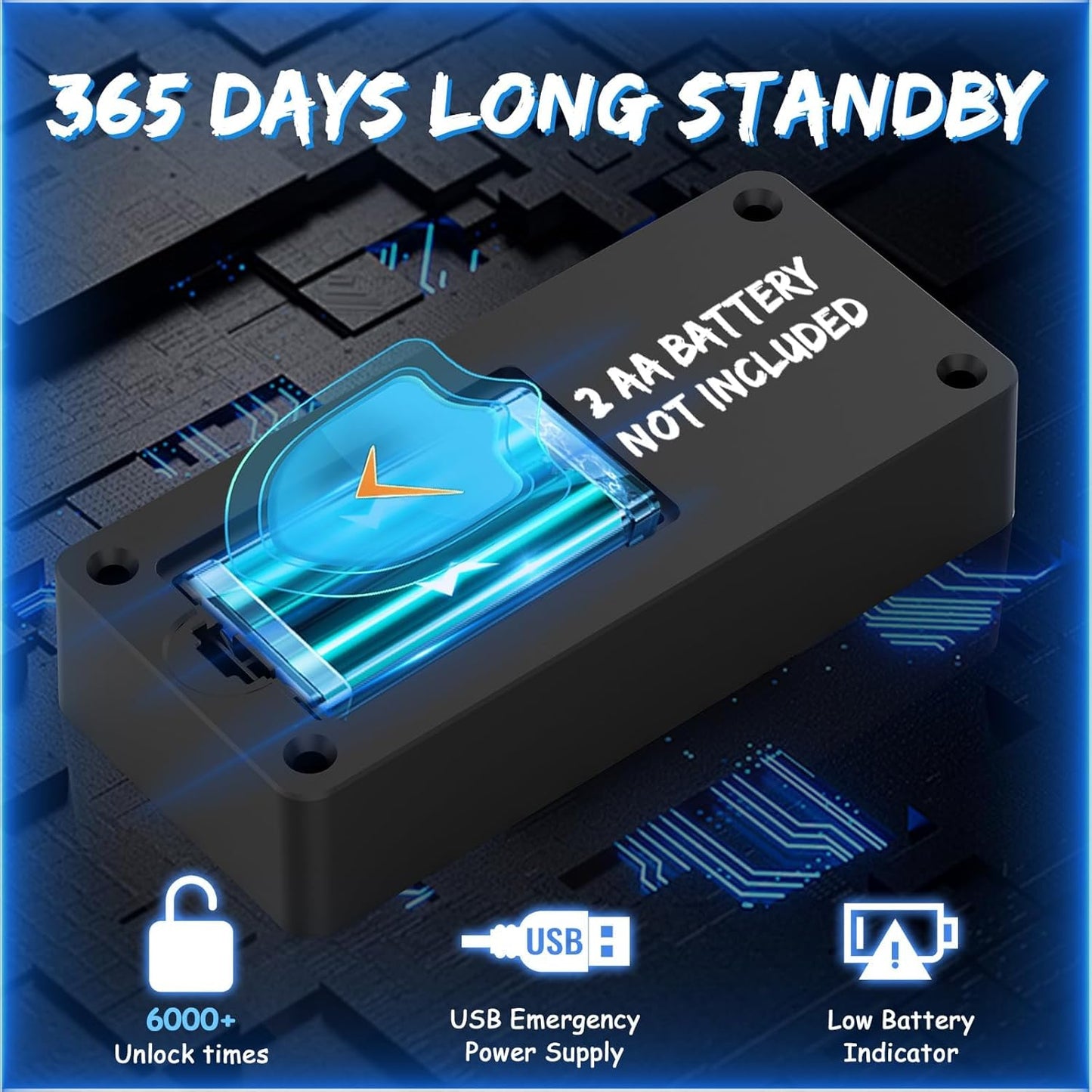 RFID Fingerprint Lock-Smart Cabinet Drawer Lock with Key Cards, Digital Electronic Biometric Bluetooth Child Safety Cabinet Code Lock Liquor File Desk Cupboard Kitchen Liquor Drawer