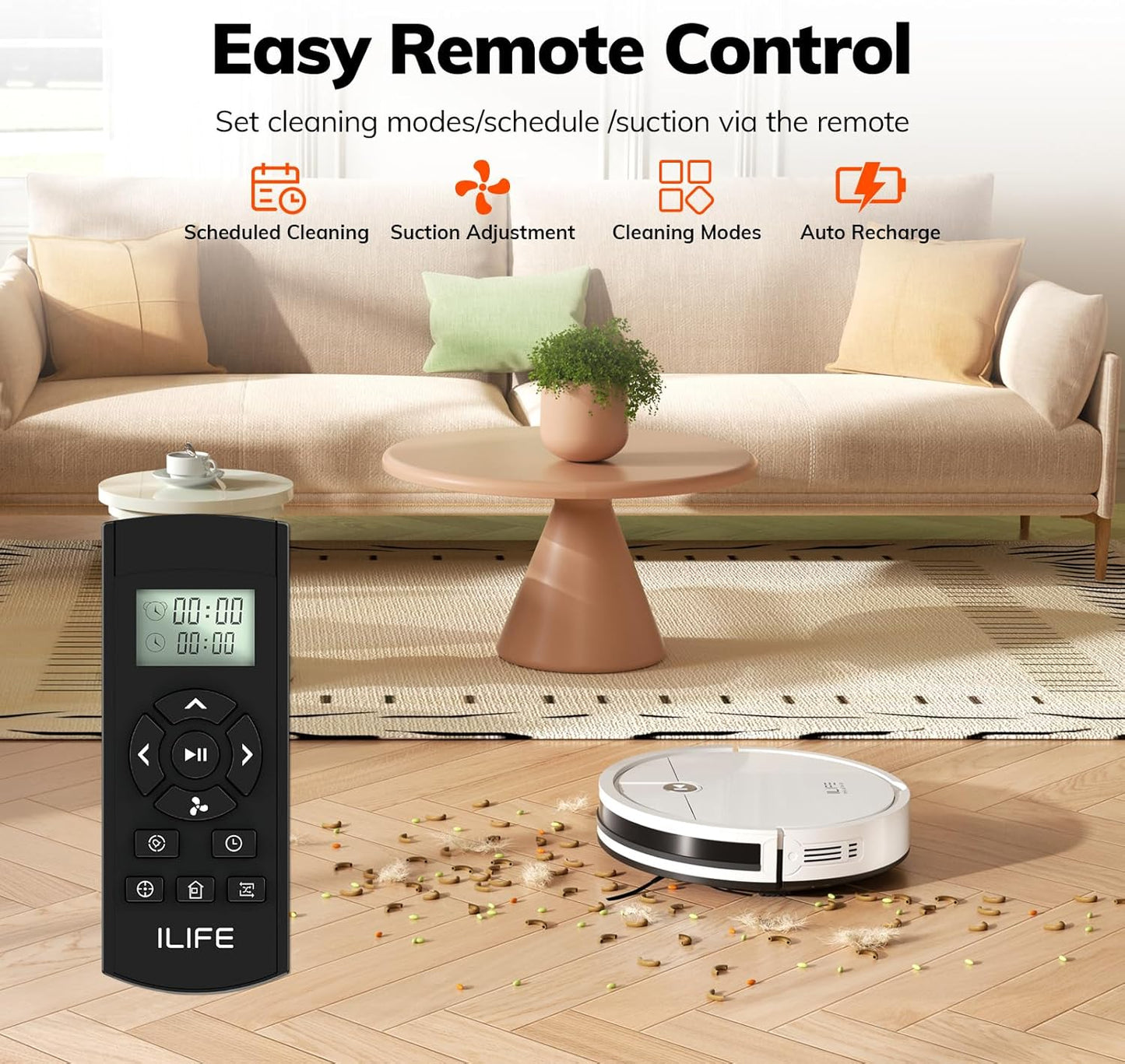 V2 Robot Vacuum Cleaner, Tangle-Free Suction, 120 Mins Runtime, Slim, Self-Charging Robotic Vacuum Cleaner, Ideal for Pet Hair and Hard Floors