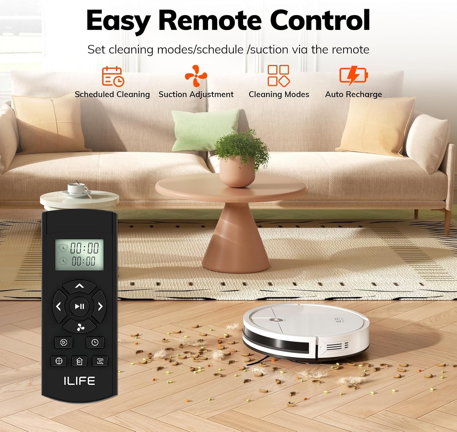 V2 Robot Vacuum Cleaner, Tangle-Free Suction, 120 Mins Runtime, Slim, Self-Charging Robotic Vacuum Cleaner, Ideal for Pet Hair and Hard Floors
