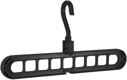 1 Pack Space Saving Hangers, Closet Organizers and Storage, Heavy Duty Plastic Clothes Hanger for Shirt Sweater,Collapsible Hanger Holder Stacker, College Dorm Apartment Home Essential Black