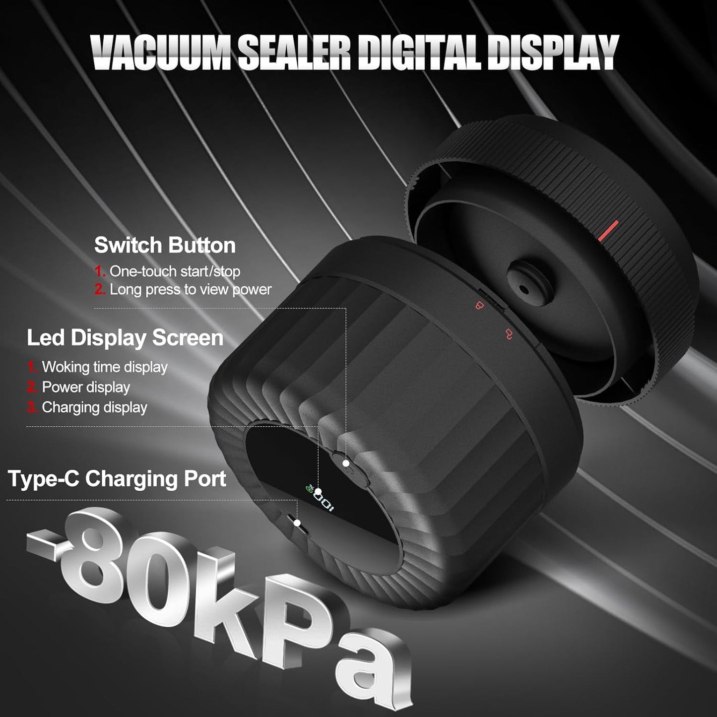 2026 Latest Electric Mason Jar Vacuum Sealer Kit for Mason Jars with Wide and Regular Mouth Canning Jar Lids