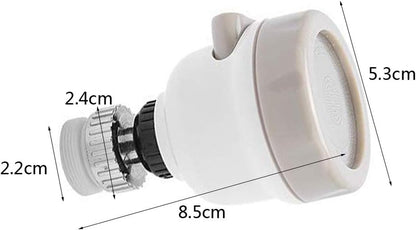 Movable Kitchen Tap Head, 360° Rotatable Water Spray ABS Sink Faucet Spray Head Tap,Splash Filter Water Saving Pressurization Nozzle Bubbler Connector, 3 Modes Adjustment (Pack of 2,White)