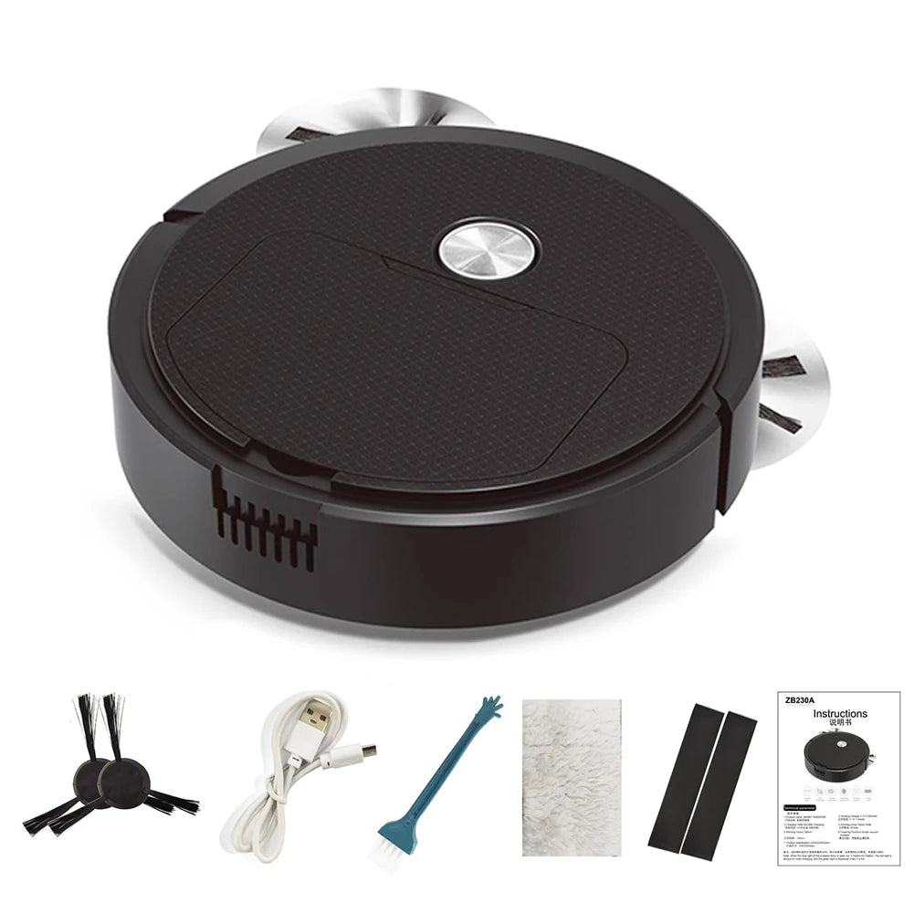 3-In-1 Wireless Smart Robot Vacuum Cleaner 1200Mah Rechargeable Sweeping Robot Automatic Sweeping Machine Low Noise Labor Saving