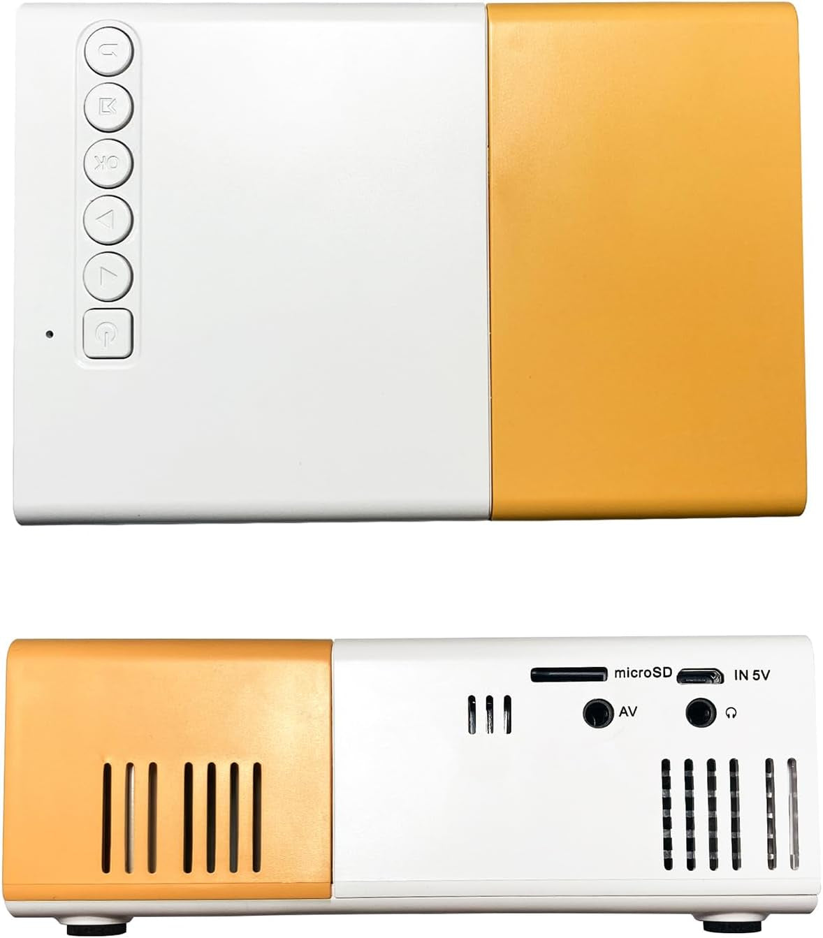 Portable Mini Projectors LED Micro Projector 1080P Home Party Meeting Theater Projector Screen Mirroring Connect Phones（Newest Upgraded Version ）