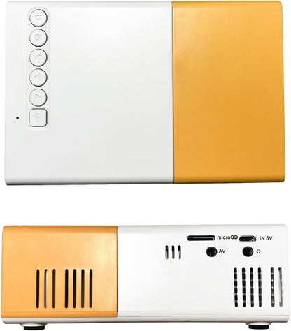 Portable Mini Projectors LED Micro Projector 1080P Home Party Meeting Theater Projector Screen Mirroring Connect Phones（Newest Upgraded Version ）