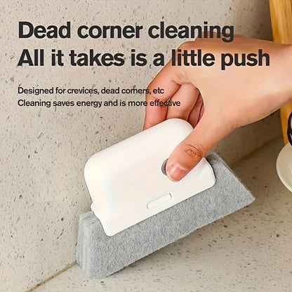 2-In-1 Groove Cleaning Brush Handheld Window Sill Sliding Door Track Gap Cleaning Brush Home Cleaning Tool