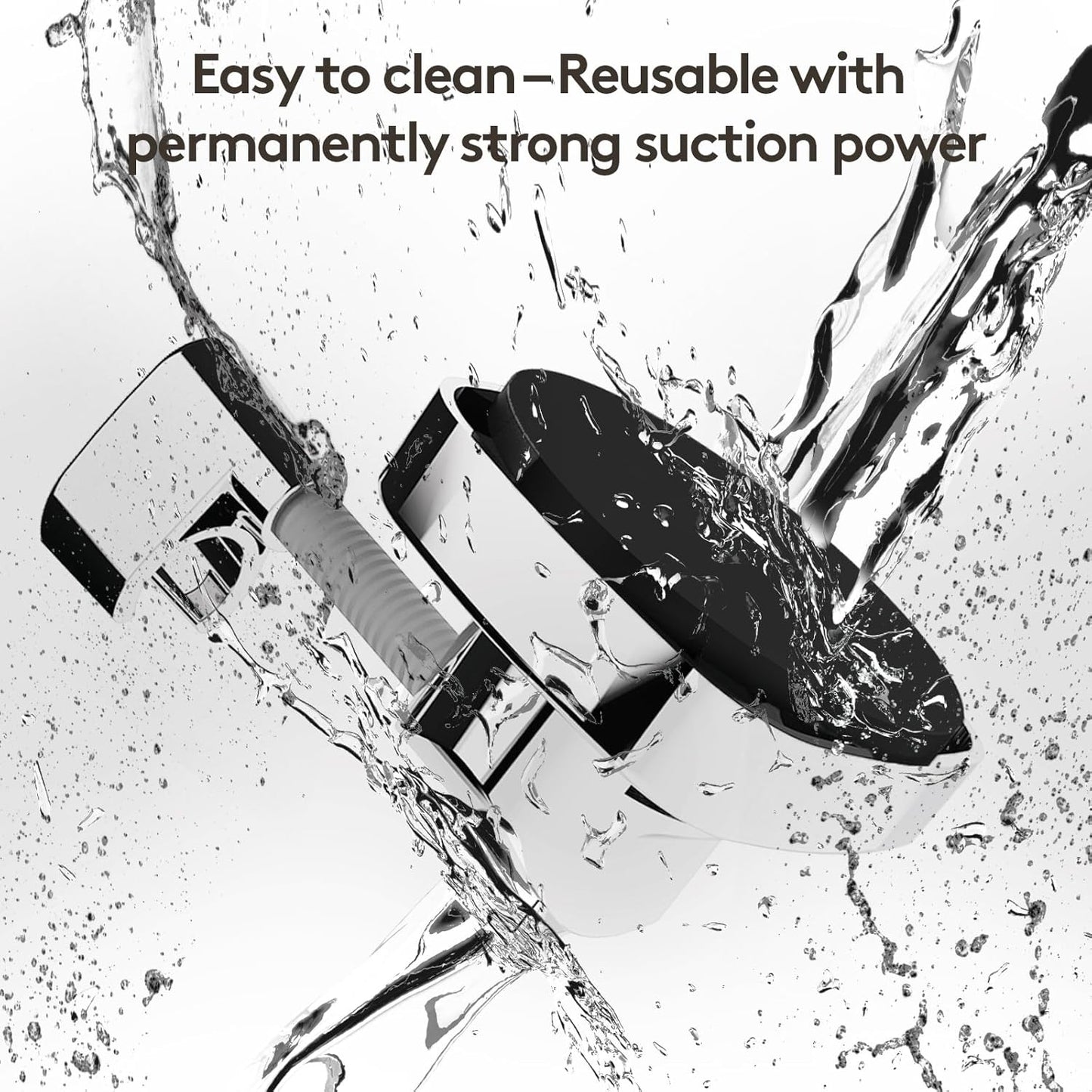 360° Swivel Shower Head Holder with Suction Cup | 10Kg Load Capacity, Tool-Free Installation in Seconds | Removable and Rust-Resistant Shower Bracket with Storage Hook (Silver)