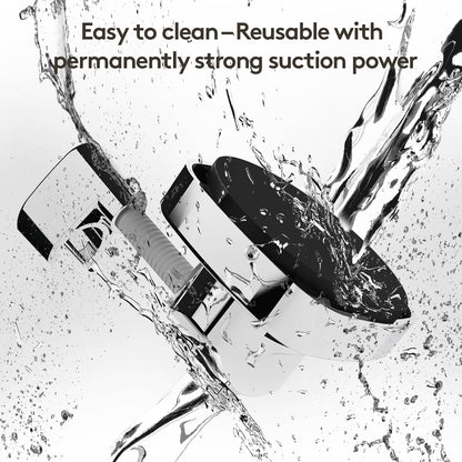 360° Swivel Shower Head Holder with Suction Cup | 10Kg Load Capacity, Tool-Free Installation in Seconds | Removable and Rust-Resistant Shower Bracket with Storage Hook (Silver)