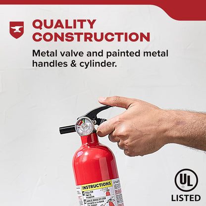 , FA110G, Multi Purpose Fire Extinguisher for Home, Office, Dorm, Residential, 1A10BC