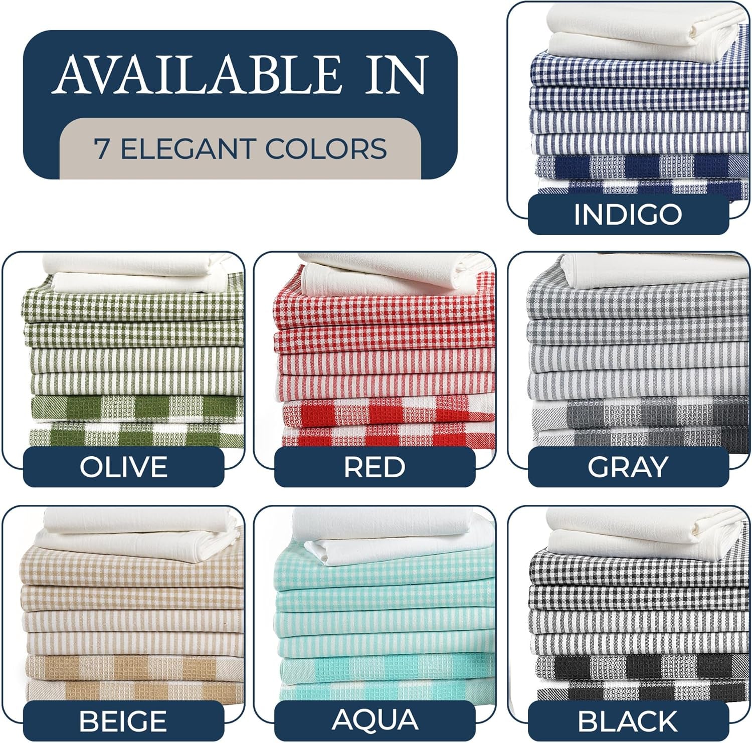 Kitchen Towels and Dishcloths Sets - 20 Pc Kitchen Essentials for New Home, Heat Resistant Oven Mitts & Pot Holder, Absorbent Flour Sack Dish Towels- Grey