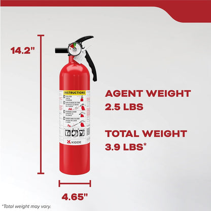 , FA110G, Multi Purpose Fire Extinguisher for Home, Office, Dorm, Residential, 1A10BC