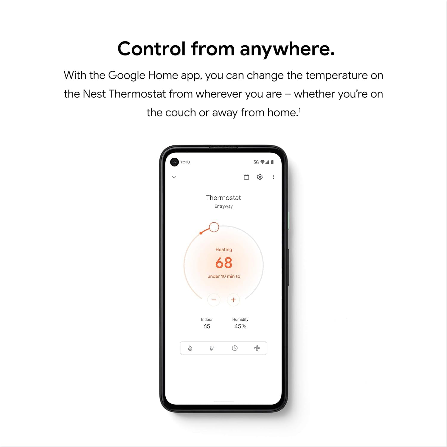 Google Nest Thermostat - Smart Thermostat for Home - Programmable Wifi Thermostat - Snow