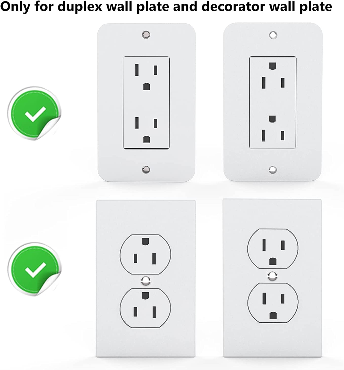 Outlet Shelf Wall Holder, Bathroom Shelf up to 10Lbs Standard Vertical Duplex Wall Organizer for Smart Home Decor Space Saving Power Tools, Toothbrush (OLS001-W), 1 Pack, White
