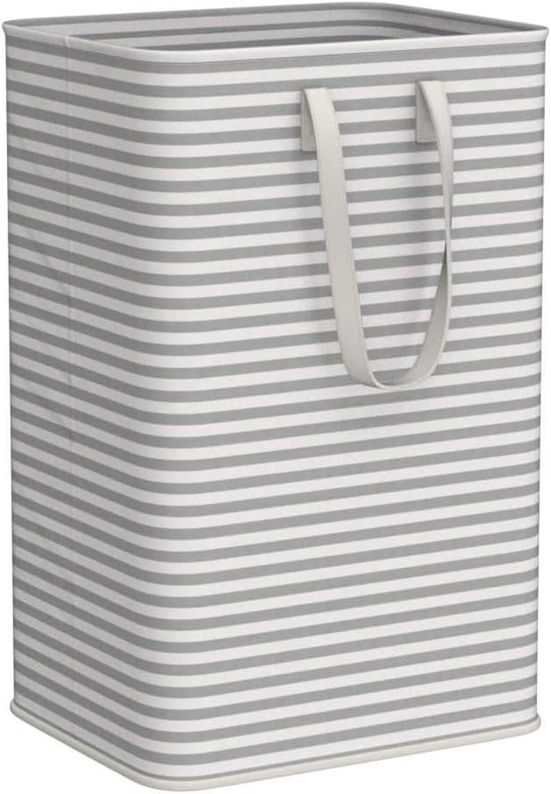 2 Pack Laundry Basket 80L Each, Collapsible Clothes Hamper with Reinforced Handles, Freestanding Waterproof Design for Bedroom and Laundry Room, Grey 160L Total