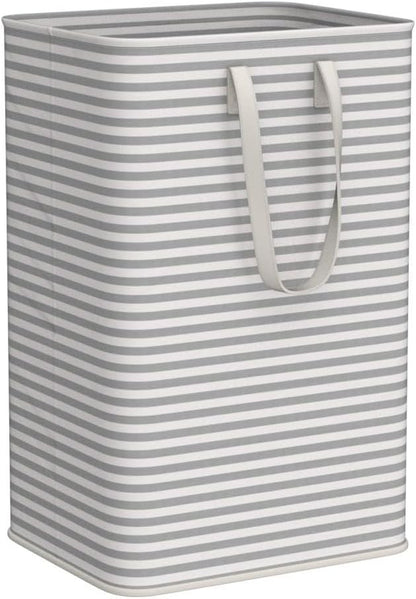 2 Pack Laundry Basket 80L Each, Collapsible Clothes Hamper with Reinforced Handles, Freestanding Waterproof Design for Bedroom and Laundry Room, Grey 160L Total