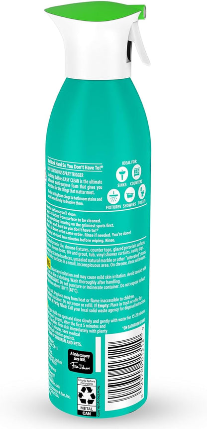 Scrubbing Bubbles Easy Clean Foaming Multipurpose Bathroom Cleaner, Continuous Spray Bottle, Fast Acting Foam, 13.58 Ounce (Pack of 2)