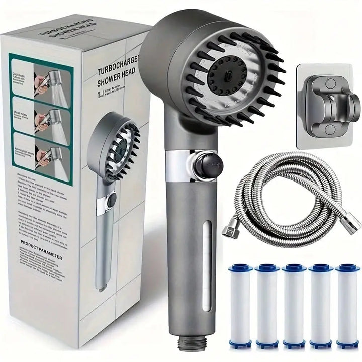 Transform Your Shower Experience with Our 3 Spray Setting Filtered Rain Shower Head – Includes 15 Replacement Filters for a Refreshing, Spa-Like Clean!
