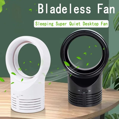 Large Bladeless Fan Student Small Fan Creative Sleeping Electric Cooling Super Quiet Desktop Office Mini Electric Fan