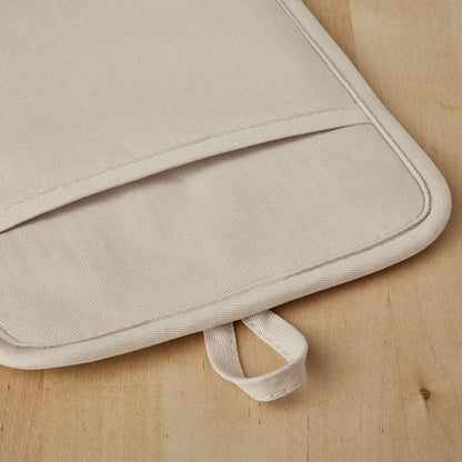 Ribbed Soft Silicone Pot Holder 2-Pack Set, Milkshake Tan, 7"X9"