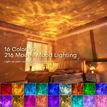 Ambient Lighting, 216 Modes Mood Lighting, 3-In-1 Sunset Lamp & Ocean Lamp & Northern Lights Projector with Remote, Room Lights for Bedroom,Gifts for Teenage Girls,13 Year Old Girl Gifts