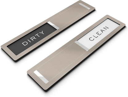 Clean Dirty Magnet for Dishwasher,  Premium Stainless Steel Grade 304, Kitchen Organizers and Storage Decor Accessories, Extra Adhesive Tapes Included.