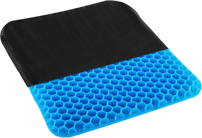 Gel Seat Cushion, Double Thick Egg Gel Cushion for Pressure Pain Relief, Breathable Wheelchair Cushion Chair Pads for Car Seat Office Chair Blue