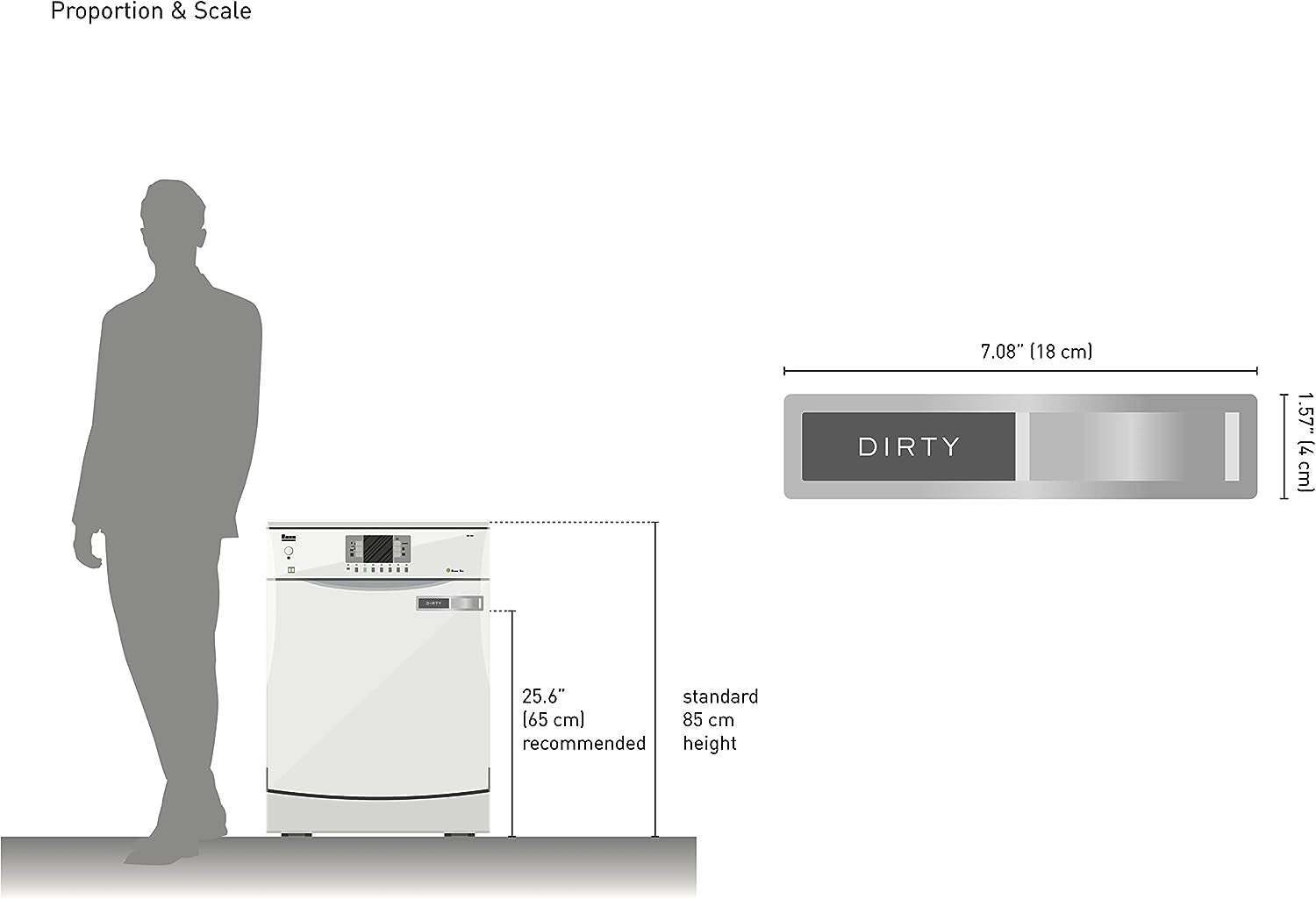 Clean Dirty Magnet for Dishwasher,  Premium Stainless Steel Grade 304, Kitchen Organizers and Storage Decor Accessories, Extra Adhesive Tapes Included.