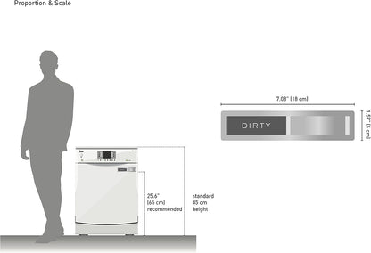 Clean Dirty Magnet for Dishwasher,  Premium Stainless Steel Grade 304, Kitchen Organizers and Storage Decor Accessories, Extra Adhesive Tapes Included.