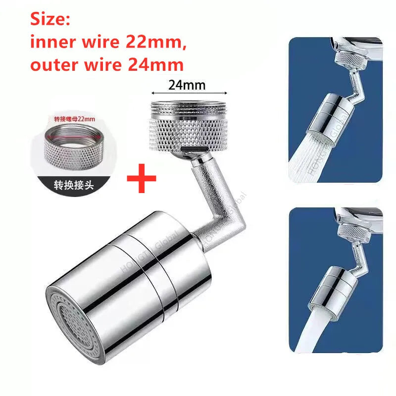 Metal 720° Universal Rotate Splash Filter for Faucet Spray Head anti Splash Filter Kitchen Tap Water Saving Nozzle Sprayer