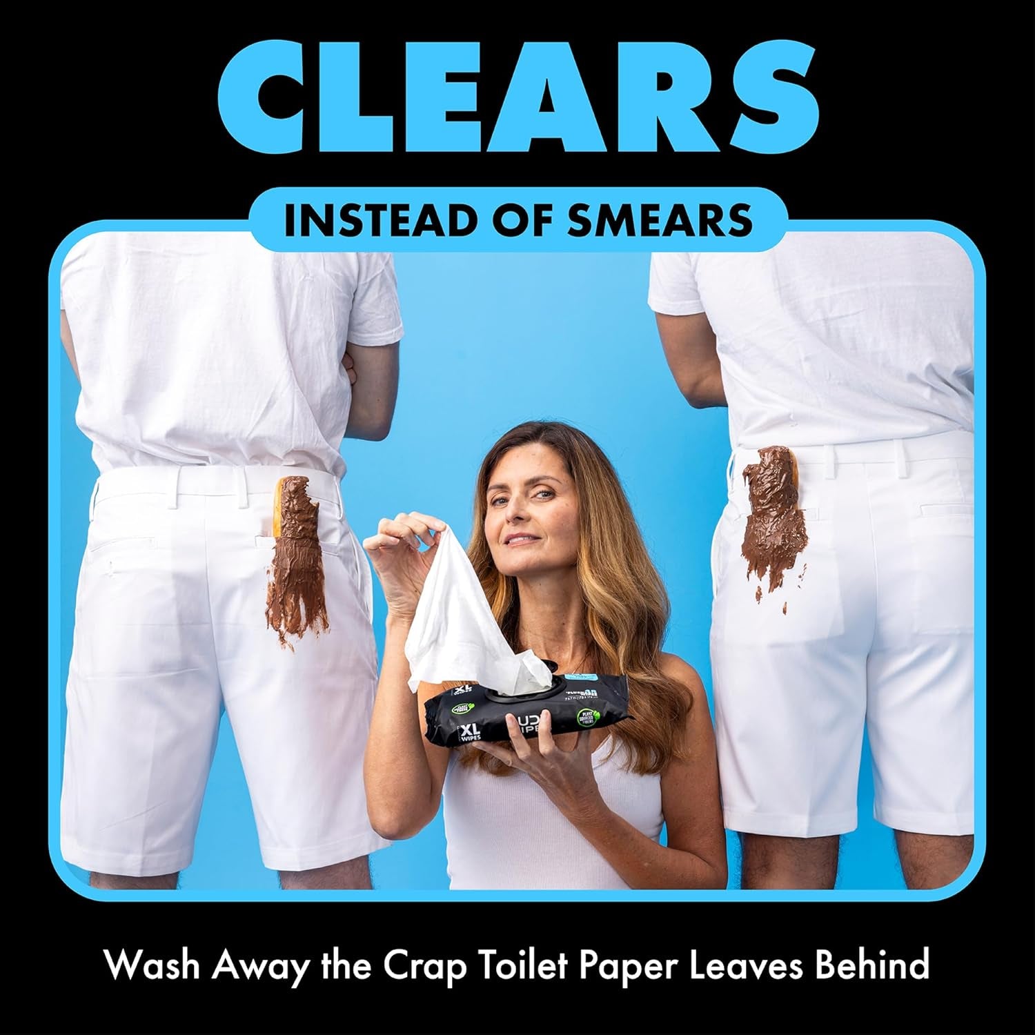 Wipes Unscented Flushable Wipes - Extra-Large Adult Wet Wipes for Sensitive Skin - 6 Pack (288 Count) - Infused with Vitamin E and Aloe - Septic and Sewer Safe