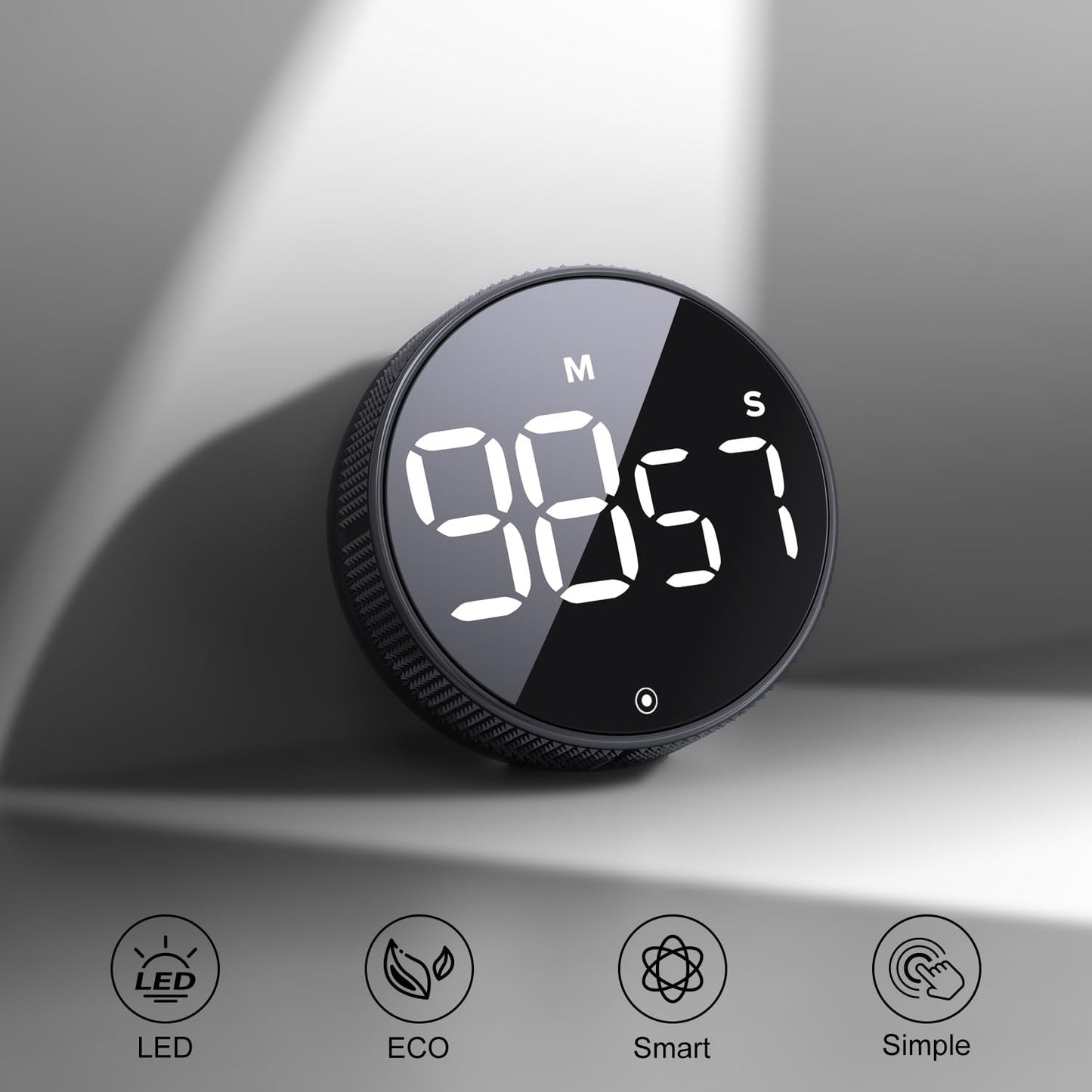 Bluesnail Kitchen Timer with LED Digital Display Smart Efficana for Home Classroom Gym Office, Volume and Brightness Adjustable Productivity Timer