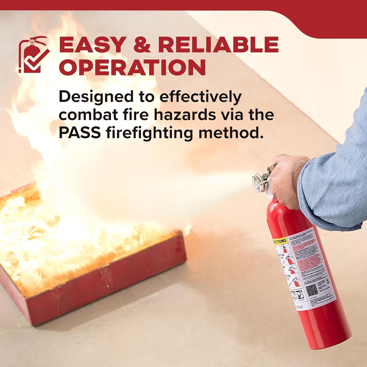 , FA110G, Multi Purpose Fire Extinguisher for Home, Office, Dorm, Residential, 1A10BC