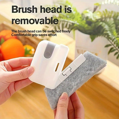 2-In-1 Groove Cleaning Brush Handheld Window Sill Sliding Door Track Gap Cleaning Brush Home Cleaning Tool