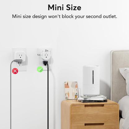 Smart Plug, Wifi Outlet Works with Alexa & Google Home, Smart Home Socket with Remote Control & Timer Function, 2.4Ghz Wifi Only, 4 Packs