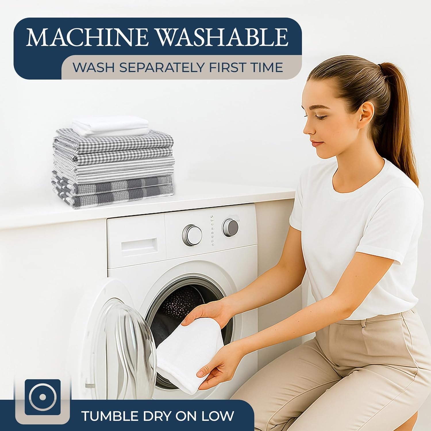 Kitchen Towels and Dishcloths Sets - 20 Pc Kitchen Essentials for New Home, Heat Resistant Oven Mitts & Pot Holder, Absorbent Flour Sack Dish Towels- Grey