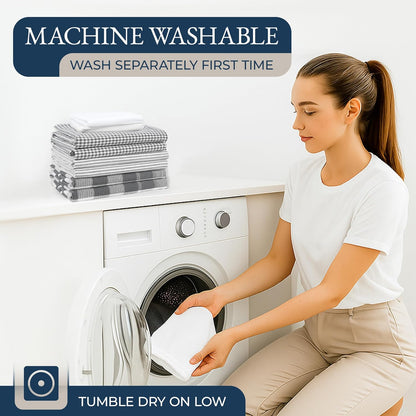 Kitchen Towels and Dishcloths Sets - 20 Pc Kitchen Essentials for New Home, Heat Resistant Oven Mitts & Pot Holder, Absorbent Flour Sack Dish Towels- Grey