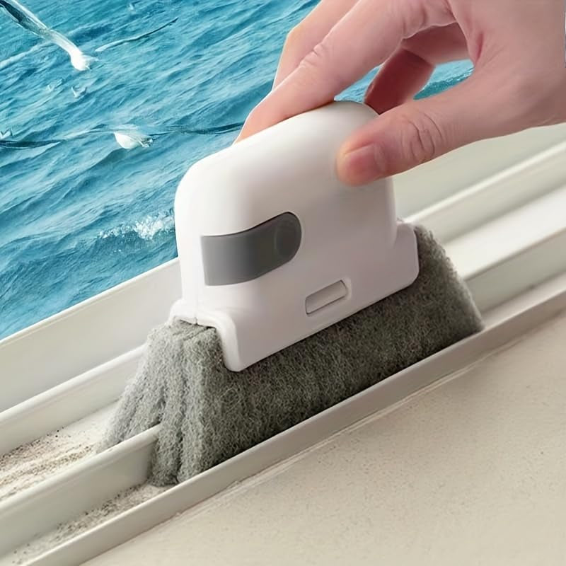 2-In-1 Groove Cleaning Brush Handheld Window Sill Sliding Door Track Gap Cleaning Brush Home Cleaning Tool