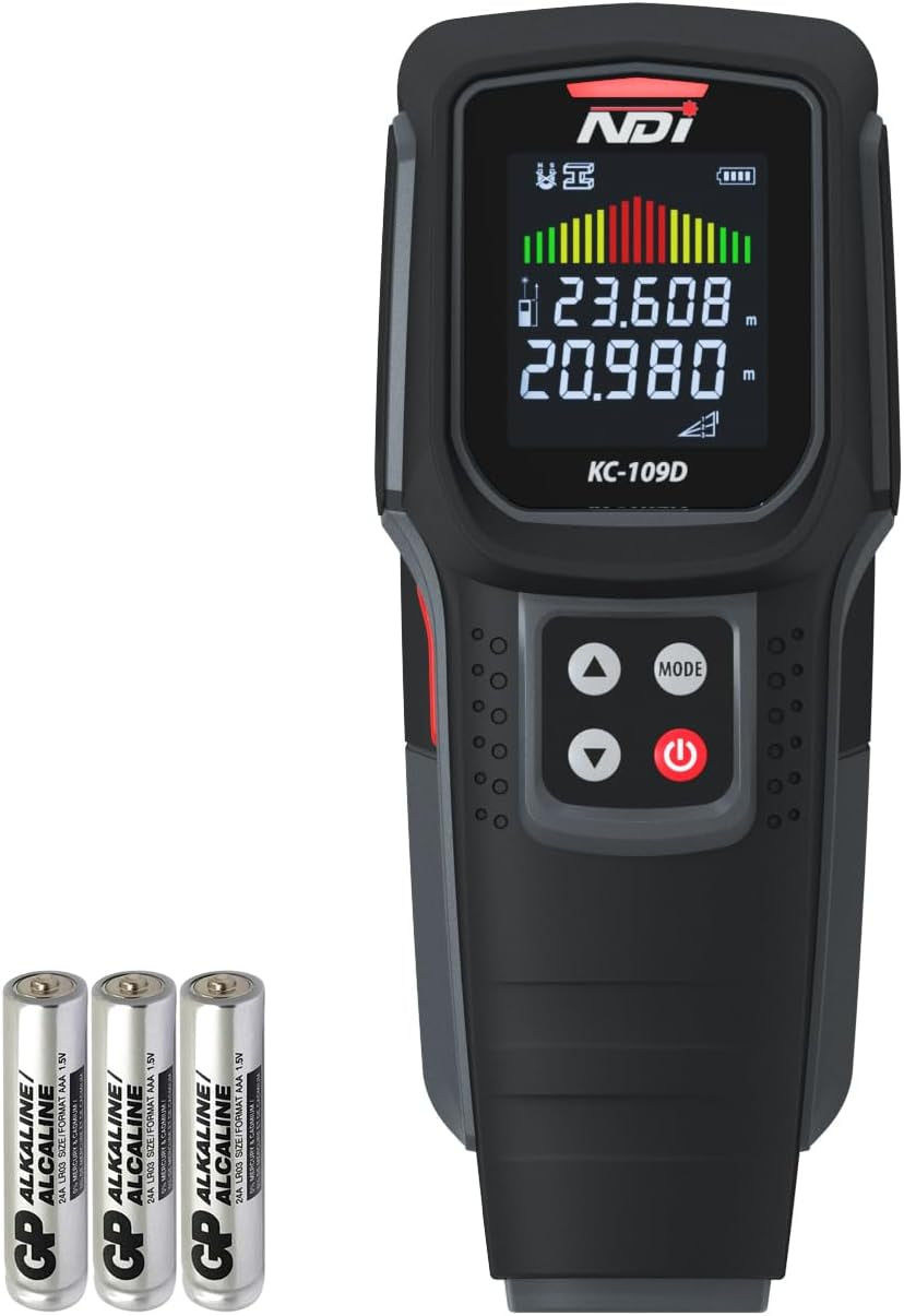 Stud Finder Wall Scanner - 5 in 1 Electronic Stud Detector with Microprocessor Chip and HD LCD Display & Audible Alarm, for the Center and Edge of Wood AC Wire Metal Studs Joist Pipe