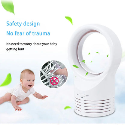 Large Bladeless Fan Student Small Fan Creative Sleeping Electric Cooling Super Quiet Desktop Office Mini Electric Fan