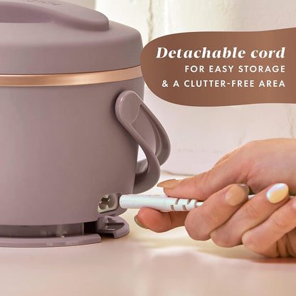 Crock-Pot 20-Ounce Electric Lunch Box, Portable Food Warmer, Blush Pink | Perfect for Travel, Car, On-The-Go | Spill-Free, Dishwasher-Safe