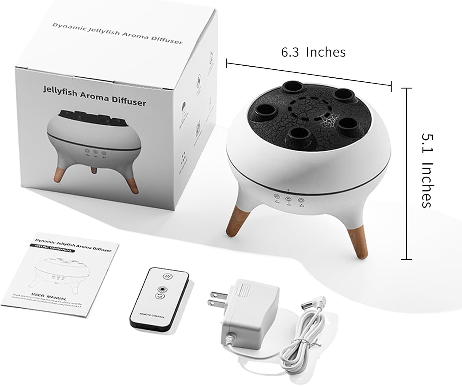 Mushroom Cloud Humidifier, Aromatherapy Essential Oil Diffuser with Sound-Activated Mode, 7-Smoke Modes Jelly Fog & Color LED, Large Water Tank with Auto-Shutoff, for Home Bedroom Office Yoga Studio​