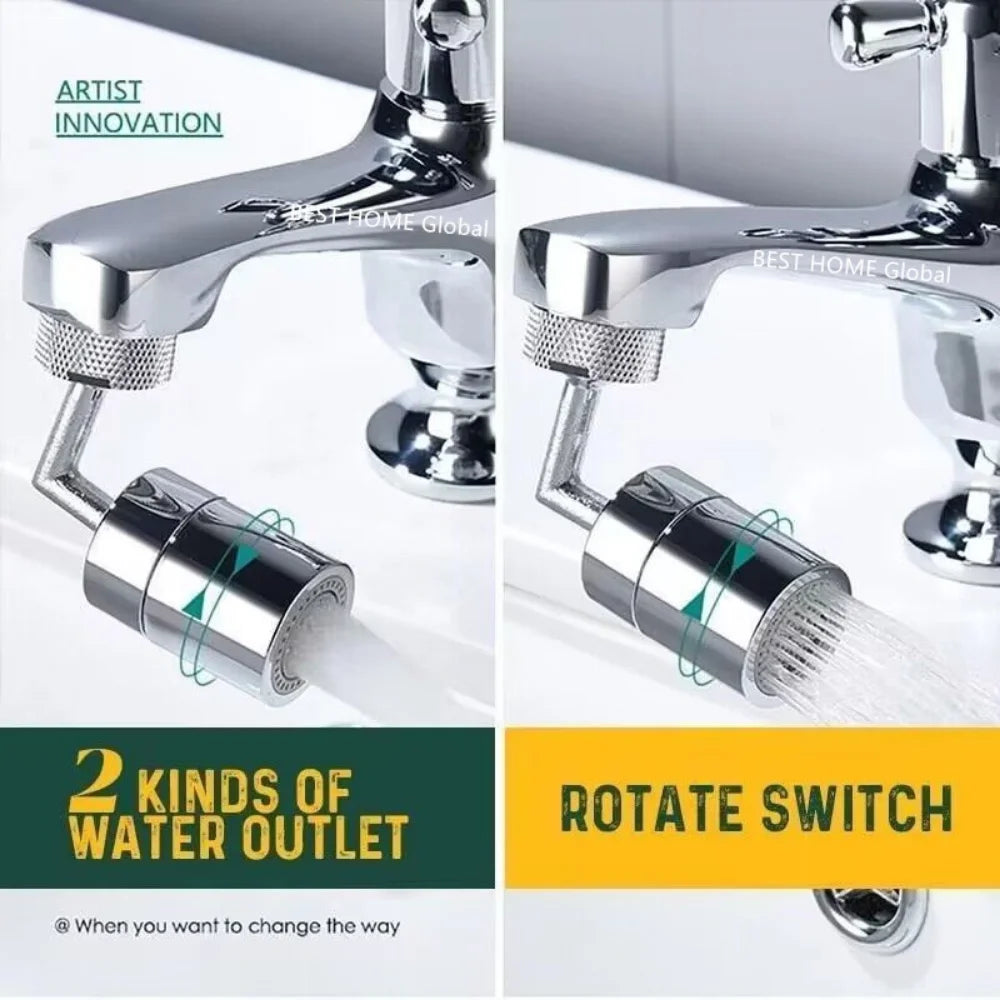 Metal 720° Universal Rotate Splash Filter for Faucet Spray Head anti Splash Filter Kitchen Tap Water Saving Nozzle Sprayer