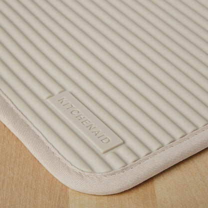 Ribbed Soft Silicone Pot Holder 2-Pack Set, Milkshake Tan, 7"X9"